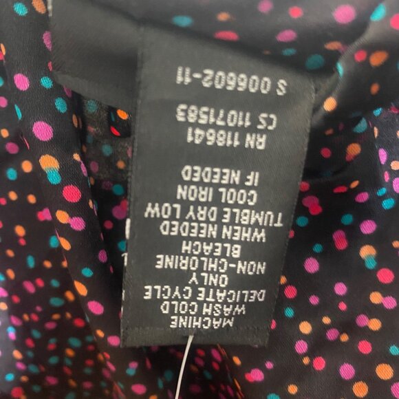 Lane Bryant Sleeveless Top Womens 26/28 Black Polka Dot Ruffle Smoked Hem Summer - Picture 4 of 12